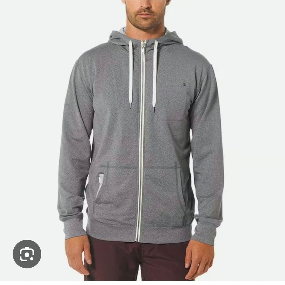 Vuori Gray Zip-Up Hoodie Sweater